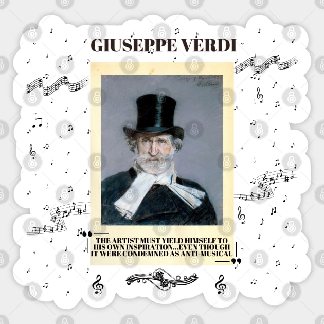 Portrait of Giuseppe Verdi Sticker by Rubi16